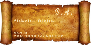 Vidovics Alvina névjegykártya